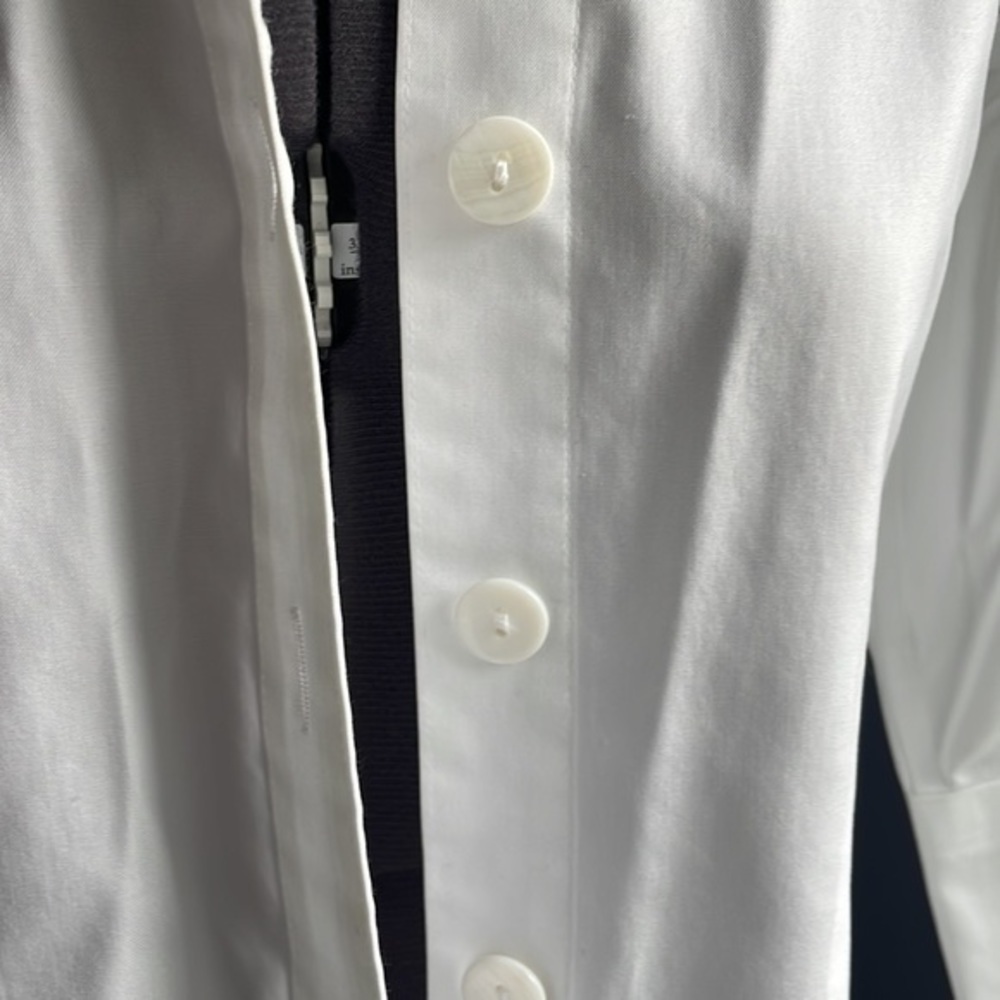Foxcroft top size 0P white non-iron three-quarter length sleeve dress sh… - Picture 2 of 5